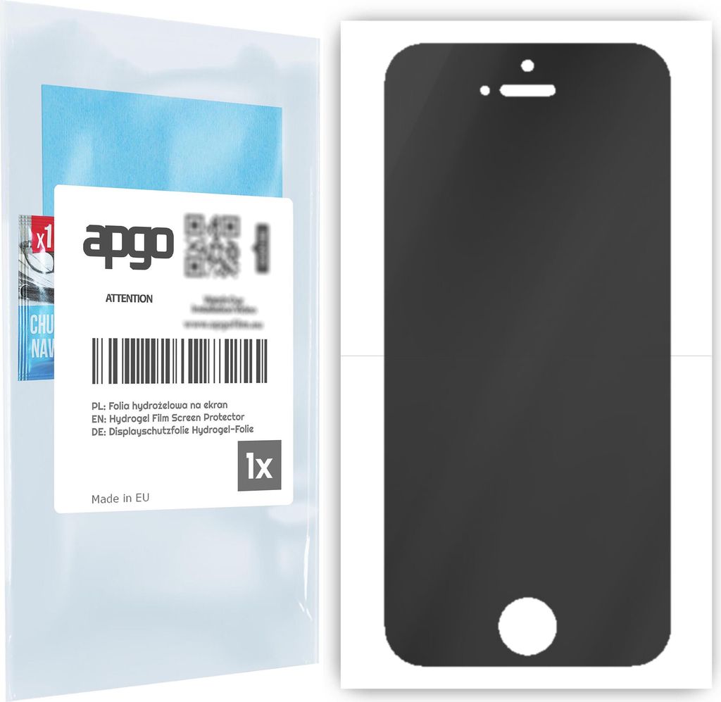 apgo Schutzfolie für Apple iPhone 5 Anti-Spy, Blickschutzfolie, Privacy, Hydrogel Displayschutzfolie, mit Positionierhilfe [Privacy, Matt, Anti-Fi...