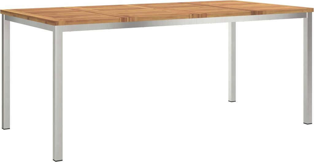 Möbel Esstisch für draußen 180x90x75 cm Massivholz Akazie - Gartentische 42006189