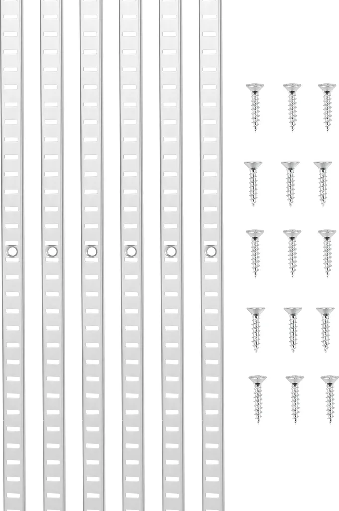 Support d'Étagère Réglable en Acier 923 mm Rail de Rangement Modulable