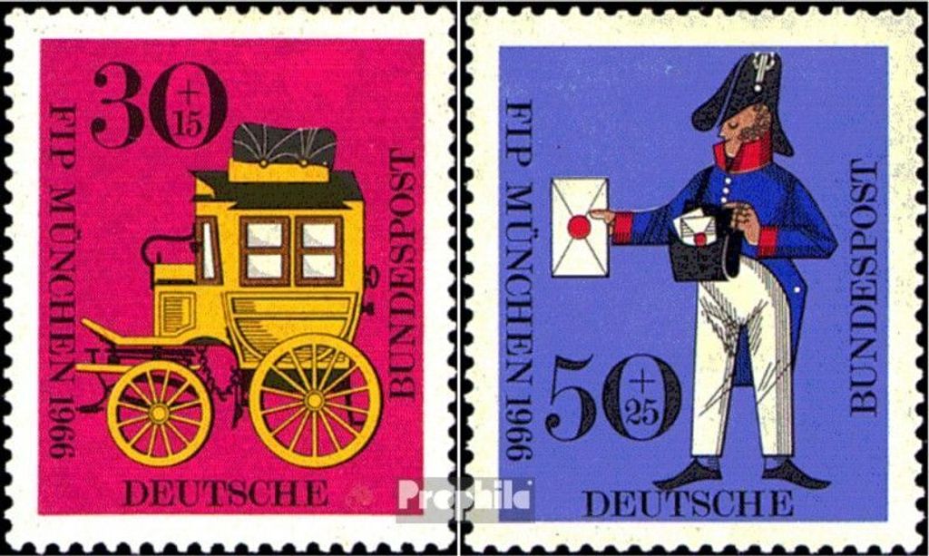 Briefmarken BRD (BR.Deutschland) 1966 Mi 516-517 (kompl.Ausgabe) postfrisch FIP-Kongreß