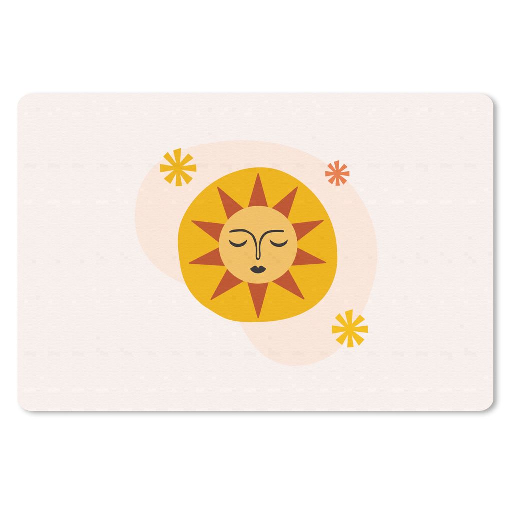 MuchoWow Mauspad Mousepad Sonne - Sommer - Pastell 27x18 cm - Mousepads - Maus Mat - Pad - Mausunterlage - Büroartikel - Desk Matten