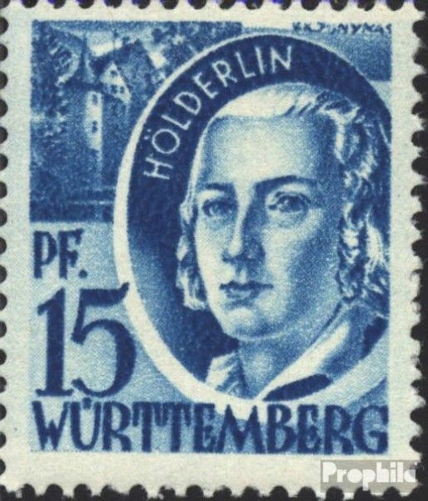 Briefmarken Franz. Zone-Württemberg 1948 Mi 19 postfrisch Persönlichkeiten und Ansichten (II)