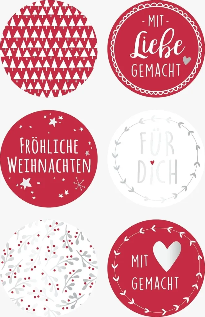 Stickers Noël pour Décorer vos Cadeaux et Cartes de Vœux Heyda 6X