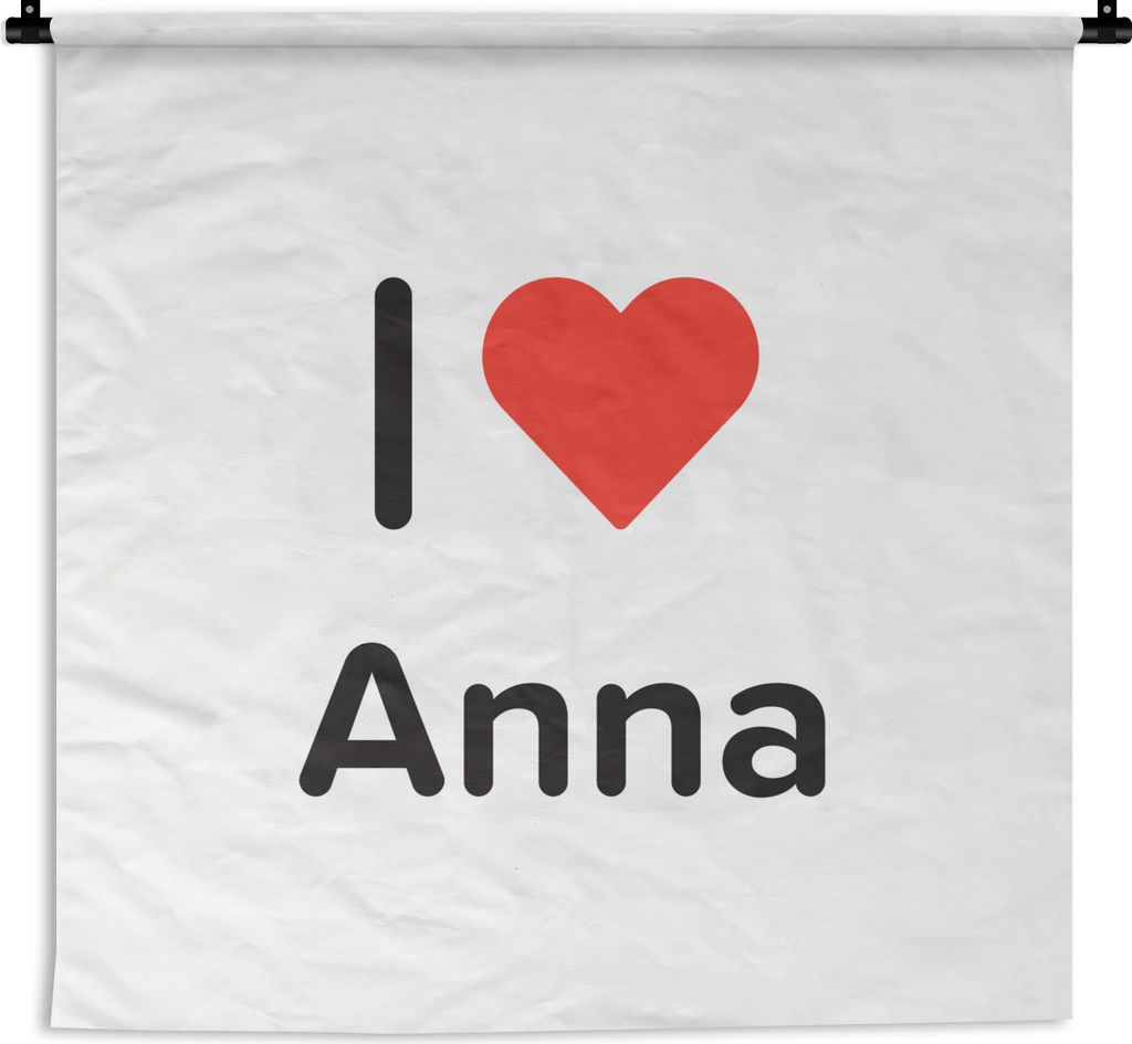 MuchoWow® Wandteppich Wandbehang Ich liebe - Anna - Mädchen Produktbild 