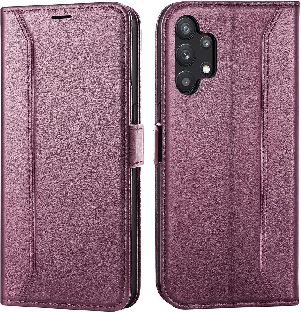 Conie RFID Klapp Tasche für Samsung Galaxy A13 4G Kartenfach Hülle Rundumschutz in Lila