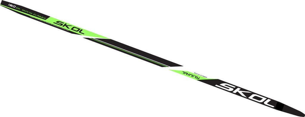 Skilanglaufski SKOL Trinity "SKIN" 200 cm schwarz-grün