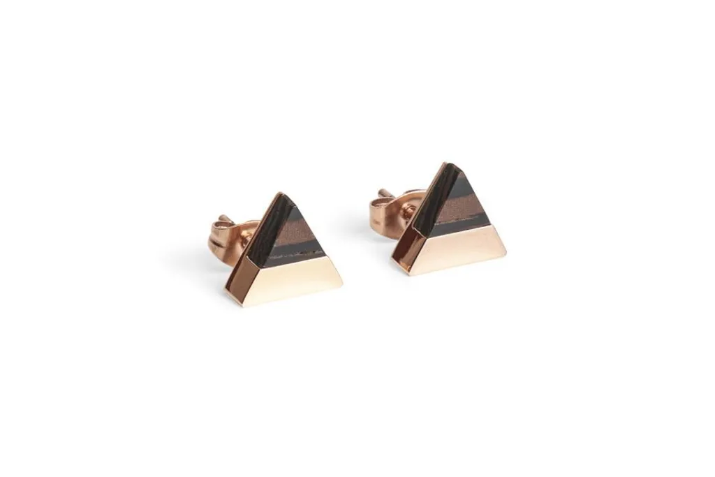 Regalo Unico: Orecchini BeWooden Triangolo Beige in Legno Naturale