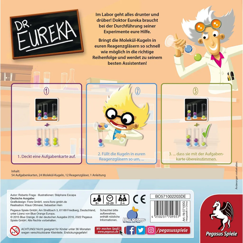 Jeu de Société de Manipulation Dr Eureka Labo de Chimie Ludique 6 Ans+ - 4