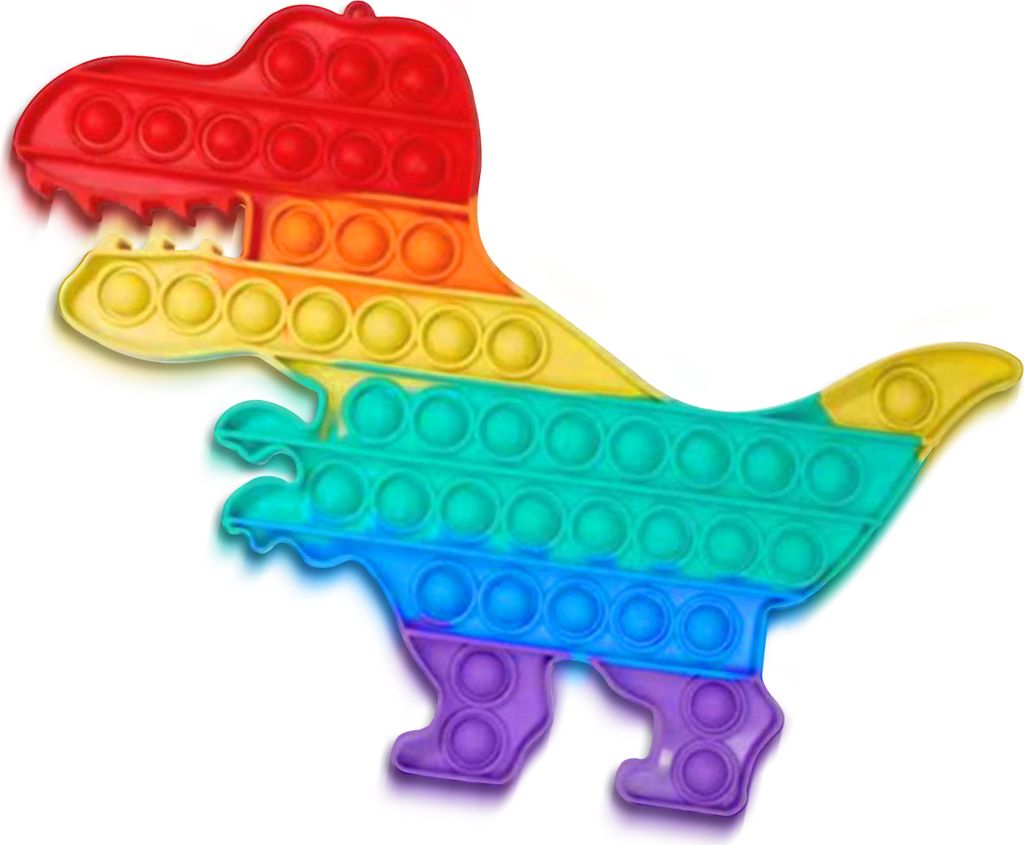 Push it Pop up Fidget Toy Kids Bubbles Antistress Spielzeug TikTok Reisespiel Form:Dinosaurier 29.5 x 21 cm