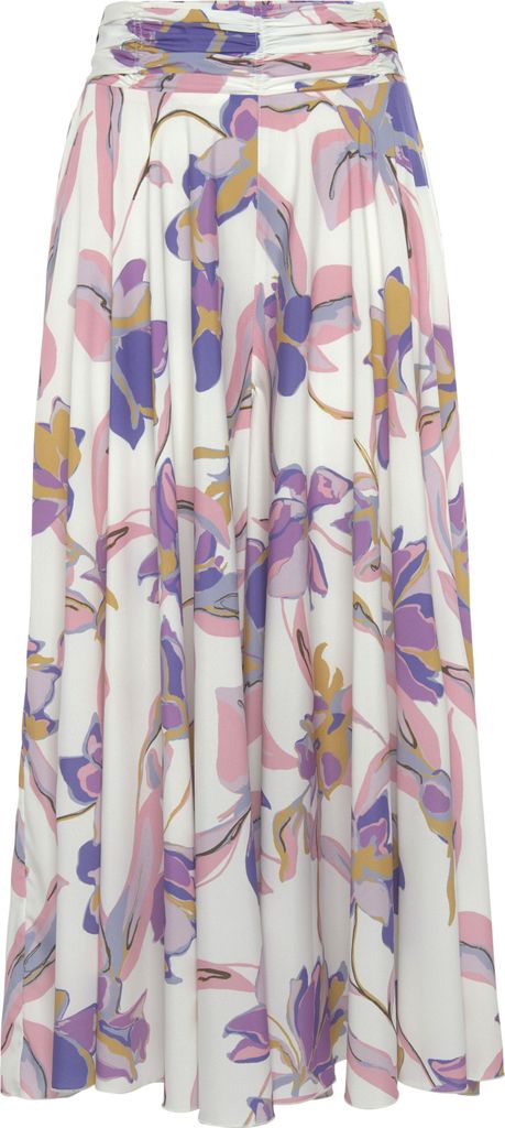 LASCANA Hosenrock creme-flieder-rosé bedruckt Größe 34