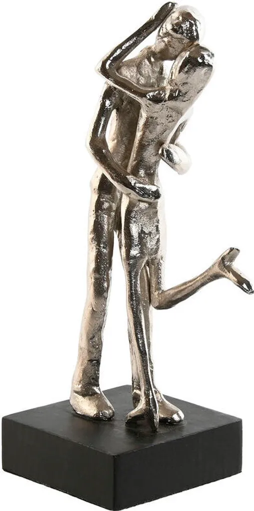 Cadeau de Mariage Idéal : Figurine Couple Home ESPRIT Noir et Argent