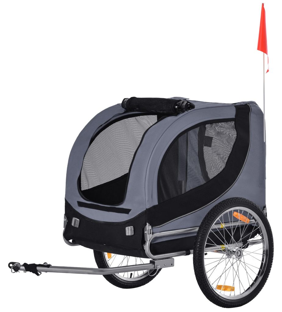 PawHut Fahrradanhänger Hundeanhänger Hunde Fahrrad Tier Produktbild 