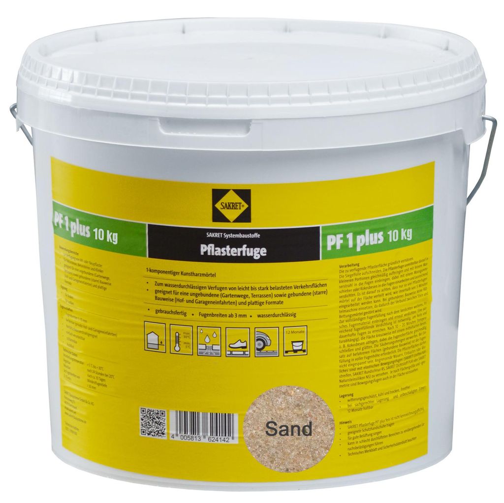 SAKRET Pflasterfugenmörtel PF1 Plus Sand 10kg Produktbild 