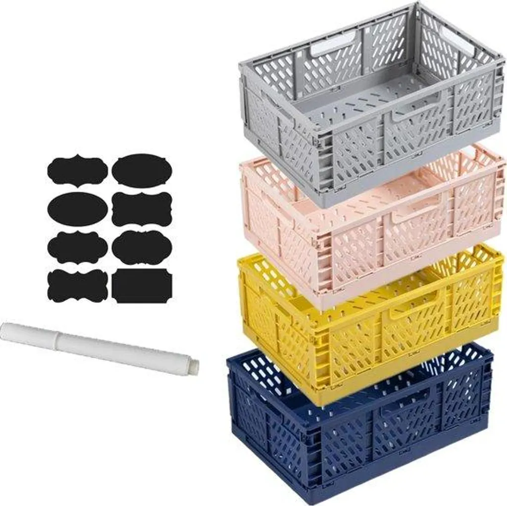 Organisateur de salle de bain et cuisine - Boîtes empilables gain de place