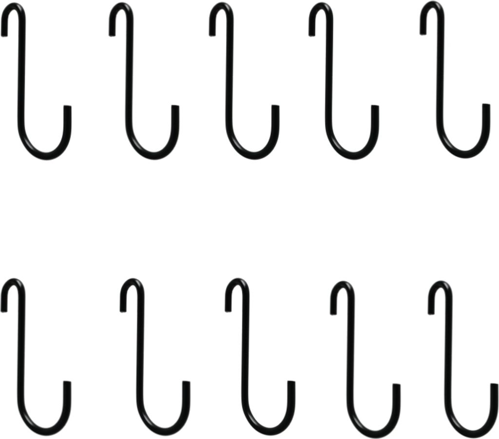 INF S-förmige Haken, robuste Metallhaken, 10er-Pack S