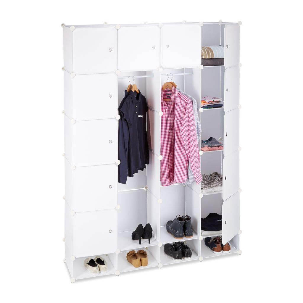 relaxdays 10021977_49 relaxdays Kleiderschrank transparent Zdjęcie produktu 