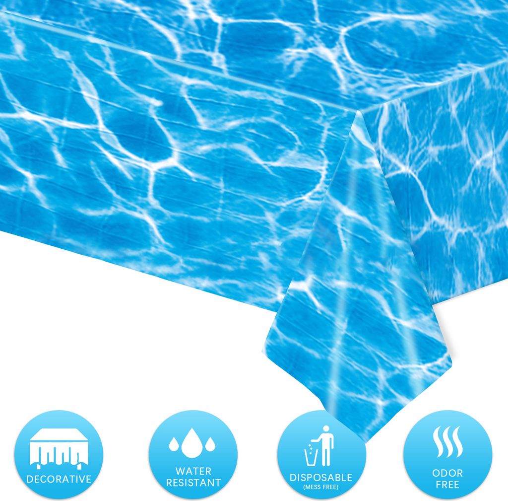 Party Tischdecke wasserdichte Einweg -Wellenmuster -Verschleiß resistente Anwendung Dekorative Plastik Feiertagstisch Läufer Dekoration Party Lie...