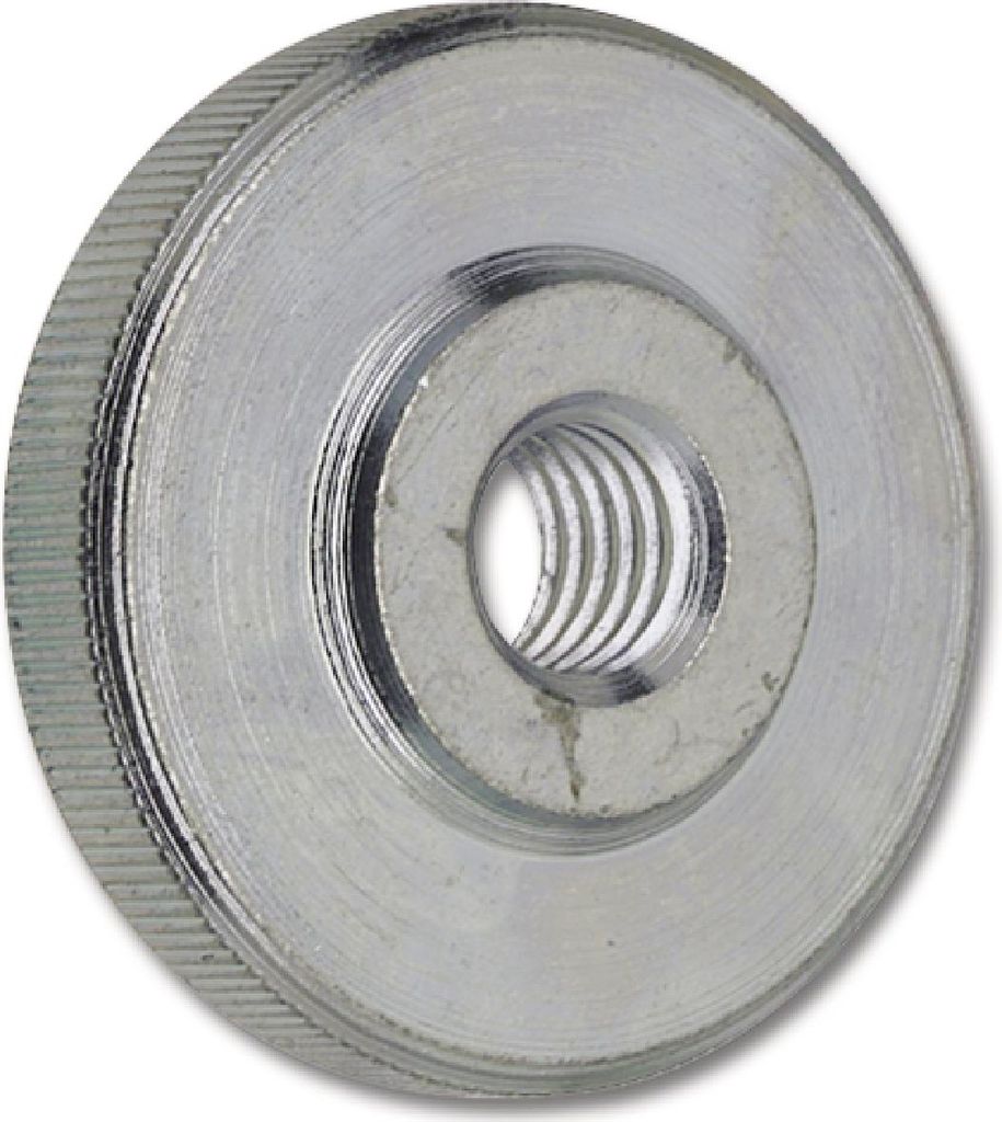 Rändelmutter (Stellmutter) Gewindeform ø M6mm flache Form DIN467 Stahl verzinkt