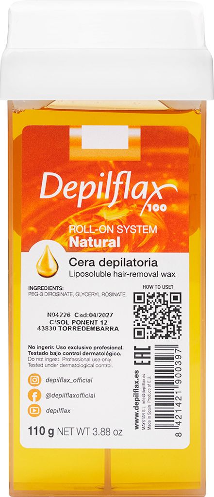 DEPILFLAX 100 Enthaarungswachsrolle NATURAL 110g Produktbild 
