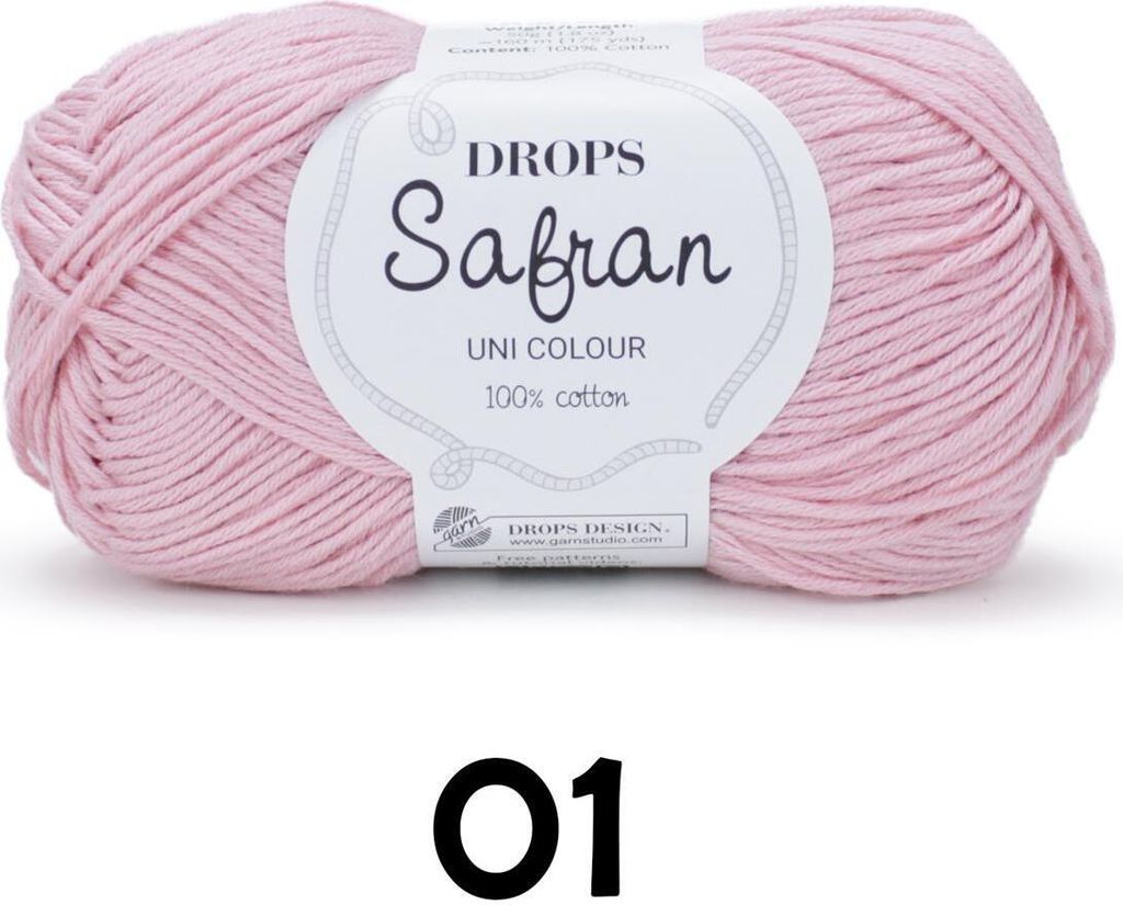 DROPS Safran, 100% Baumwolle (50g/160m) 01 wüstenrose Produktbild 