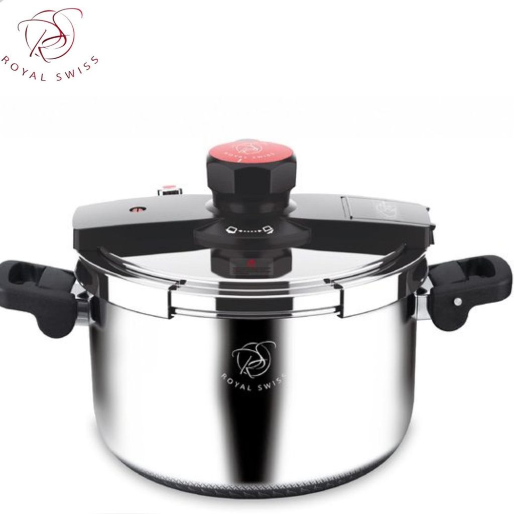 Royal Swiss® Schnellkochtopf 6L – Druckkochtopf Edelstahl – Produktbild 