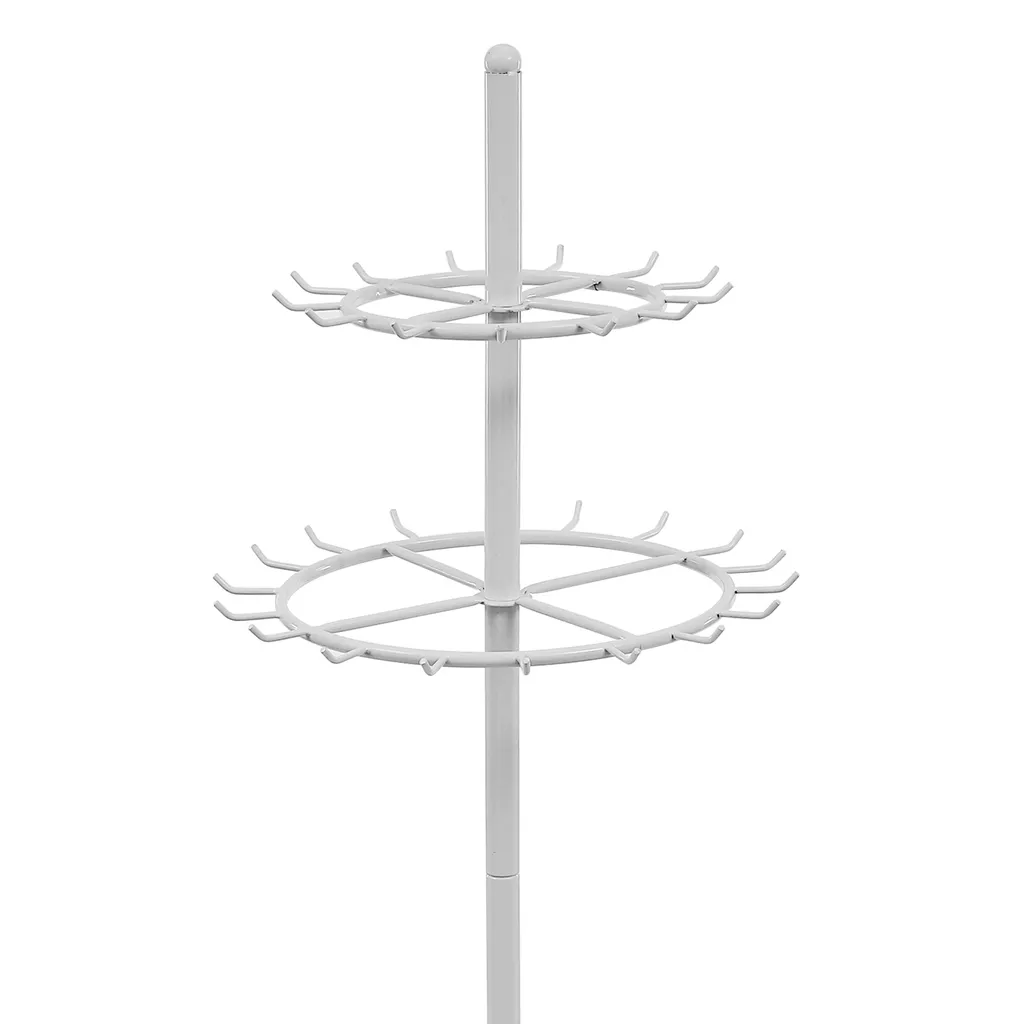 Porte-cravates vertical blanc : fini le désordre avec ce support de sol - 4
