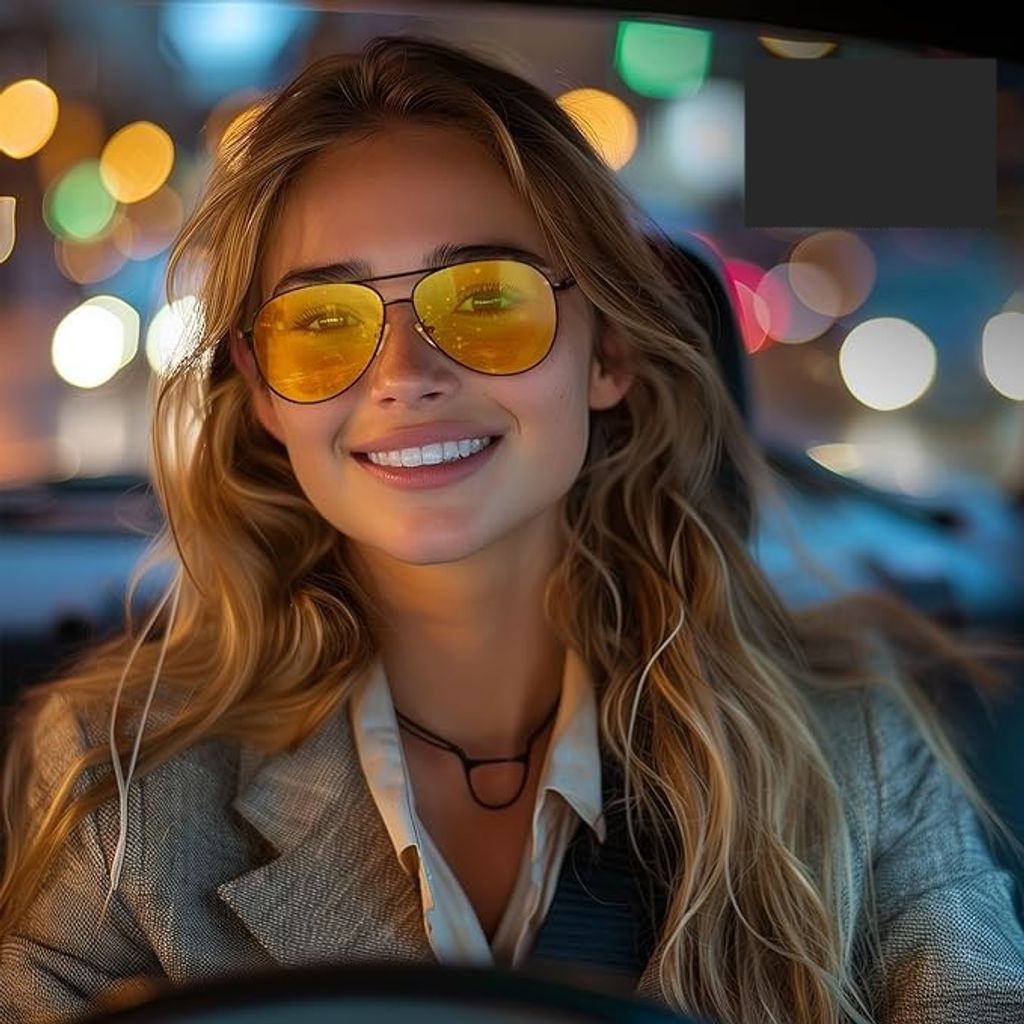 GKA Pilotenbrille Nachtsichtbrille für Autofahrer schwarzer Produktbild 5