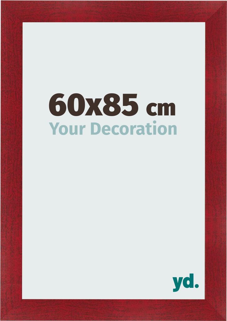 Bilderrahmen, 60x85 cm, Weinrot Gewischt, MDF, Pisa