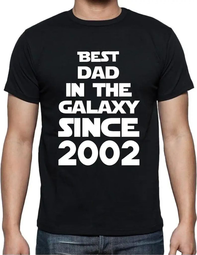 Herren Grafik T-Shirt Bester Vater der Galaxis seit 2002 – Best Dad in the Galaxy Since 2002 – Geschenk 22. Geburtstag Jahrestag 22 Jahre Jubil...