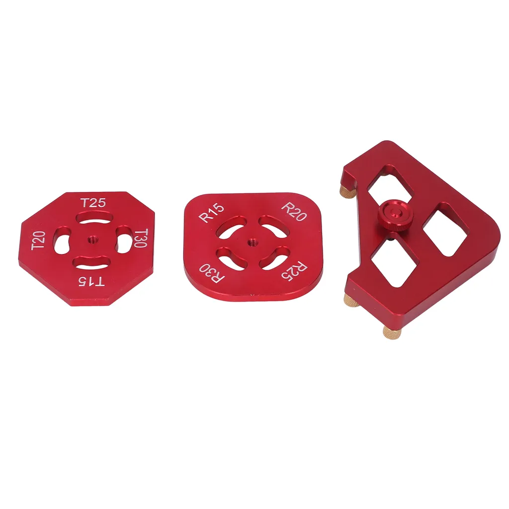 Gabarit d'angle rond pour défonceuse manuelle et table de fraisage bois