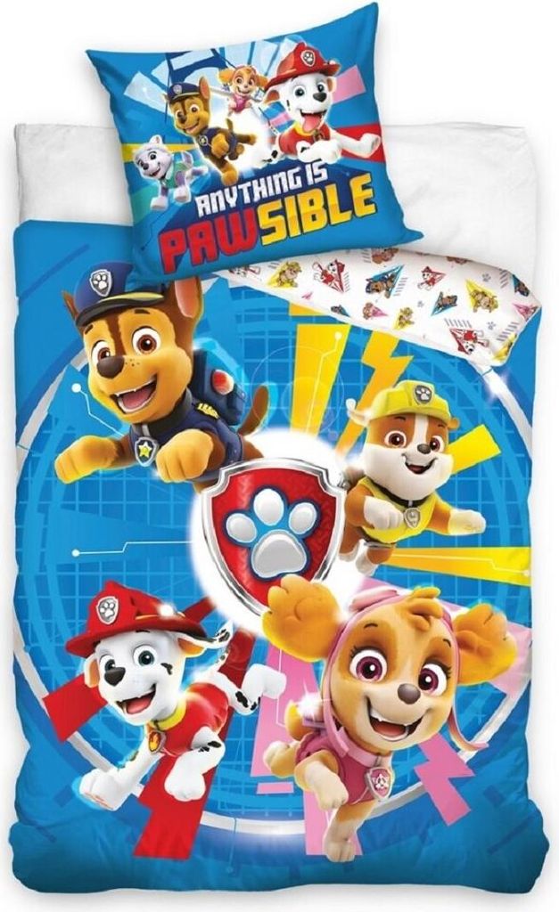 Paw Patrol Bettbezug Pawsible PolyBaumwolle 140 x 200 cm - 65 x 65 cm