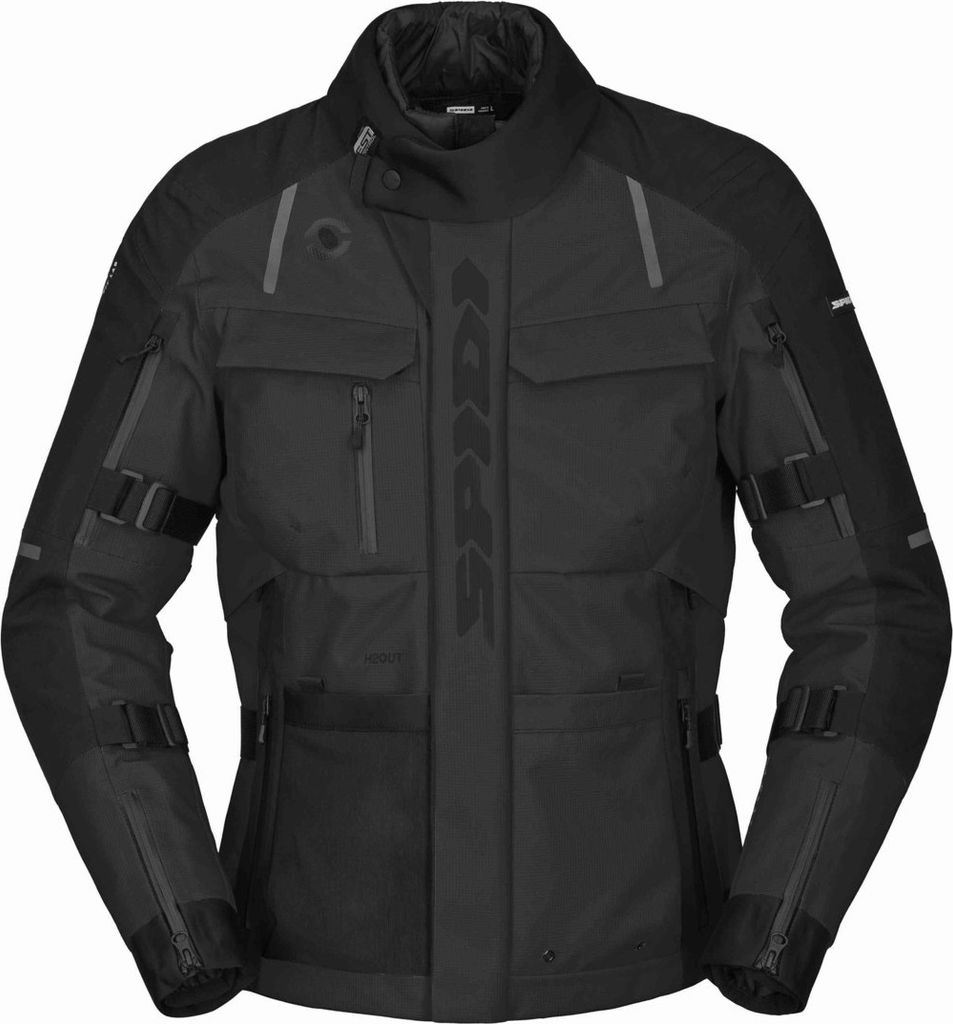 Spidi Tour Evo 2 H2Out wasserdichte Motorrad Textiljacke, schwarz, L