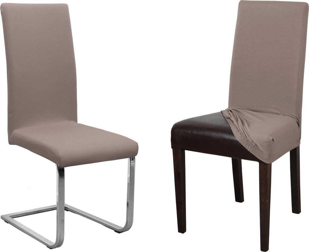 2er Set Jersey Stuhlhusse (Farbe wählbar), elastische Uni Produktbild 