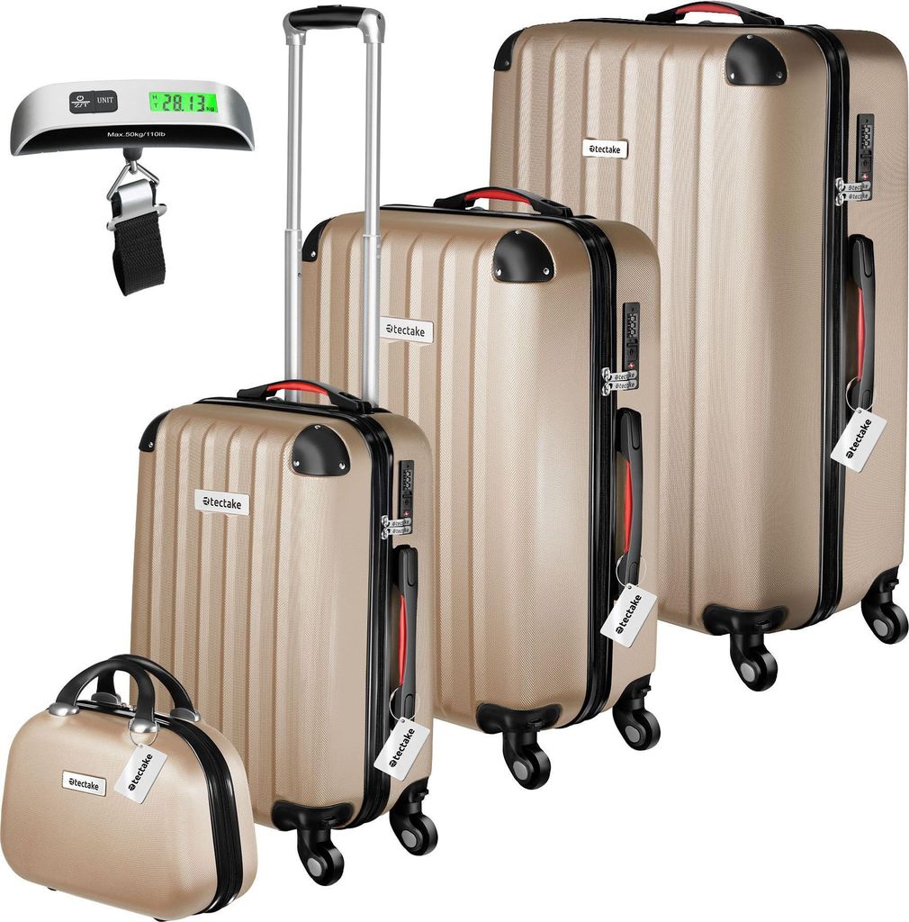 Set de valises rigides Cleo 4 pièces avec pèse-valise - Image du produit 