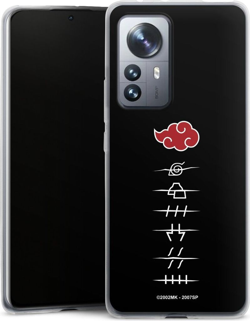 DeinDesign Slim Hülle für Xiaomi 12 Pro 5G Silikon Case Ultra Dünn Handyhülle Naruto Shippuden Offizielles Lizenzprodukt Akatsuki