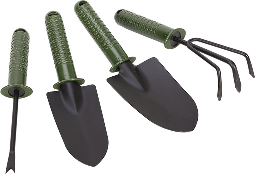 4-teiliges Gartenschaufel-Set für Zuhause, Zimmerpflanzen, Blumenanbau, Mini-Schaufel-Set, Bonsai-Werkzeuge, grünes 4-teiliges Set