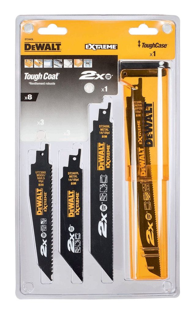 DeWALT Säbelsägeblatt-Set 8-tlg DT2443L-QZ Produktbild 