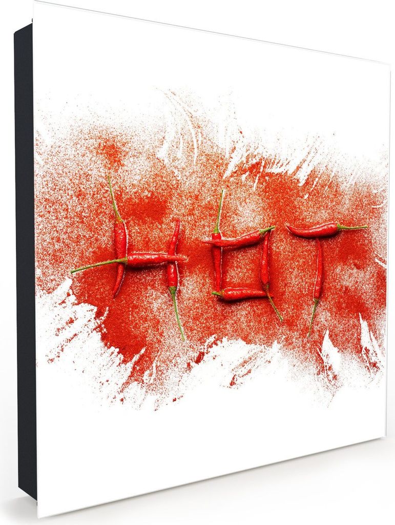 Nachbildung-Schlüsselkasten, Magnetpinnwand und Memoboard mit Glasfront Motiv Text Scharf aus Pulver