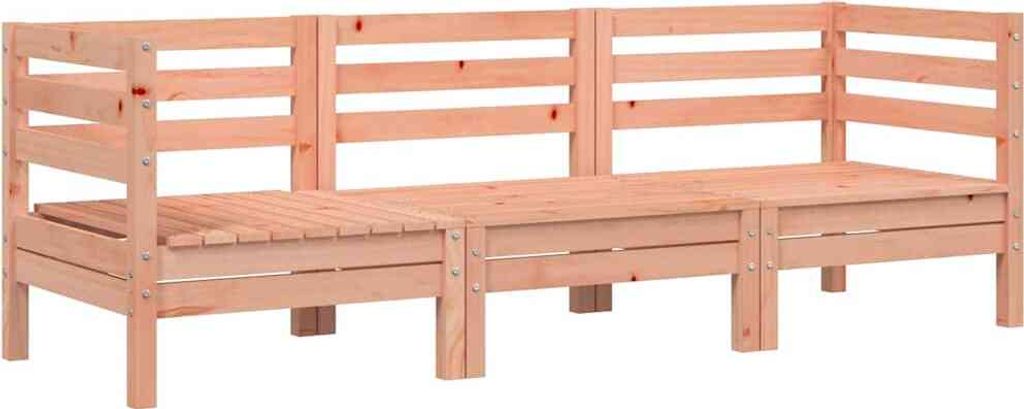 vidaXL Gartensofa 3-Sitzer Massivholz Douglasie