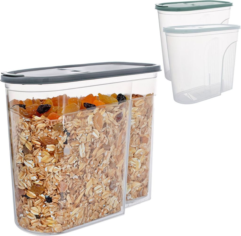 Vorratsdose transparent als Streudose Schüttdose mit farbigem Deckel 5 Liter