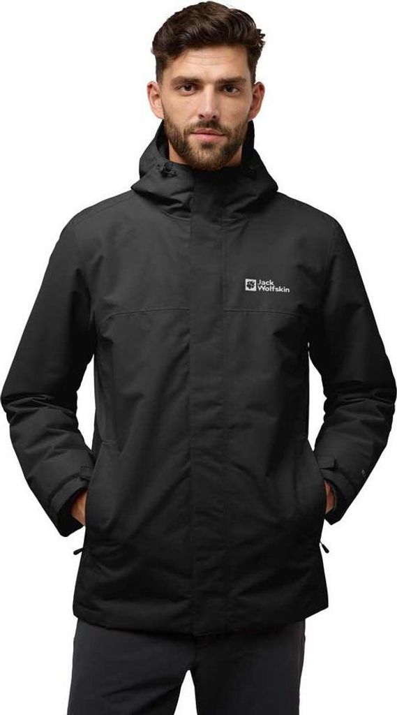 A man wearing a black jacket.