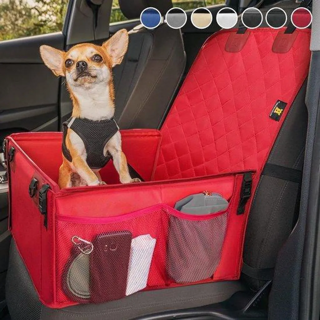 Siège auto chien pour longs trajets avec protection imperméable