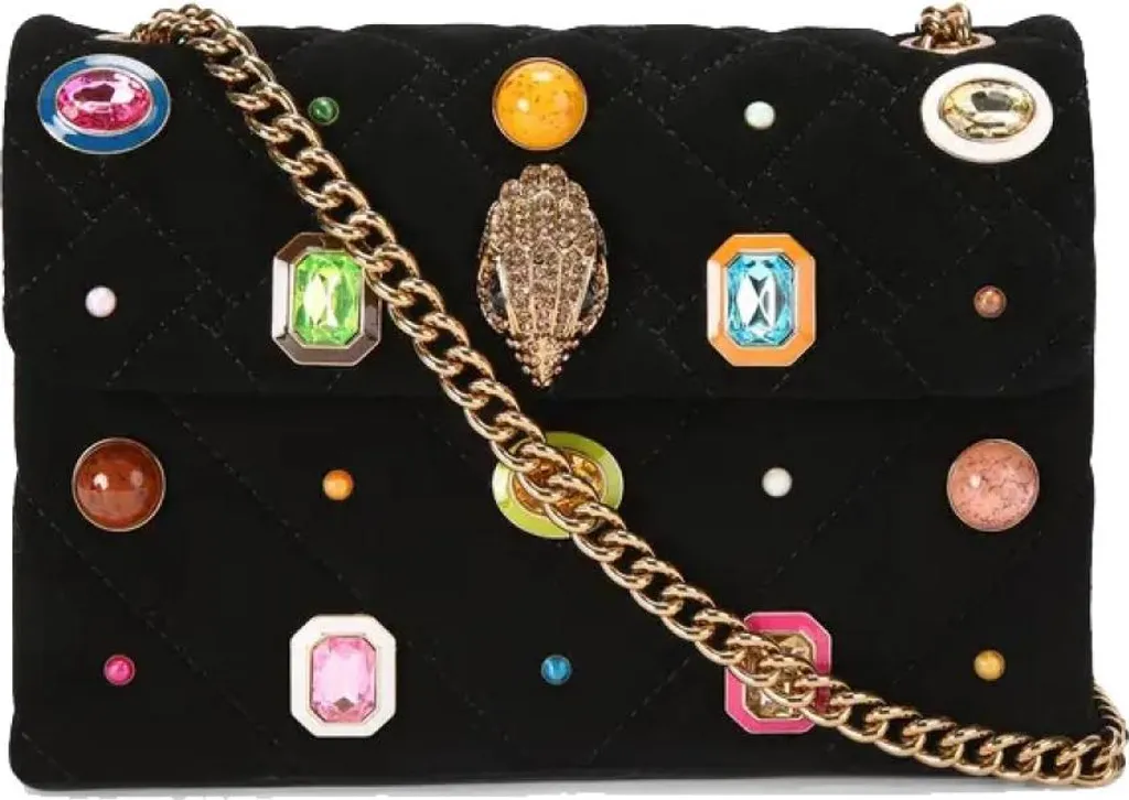 Sac Kurt Geiger London Md Kensington Gems Noir avec Cristaux Multicolores