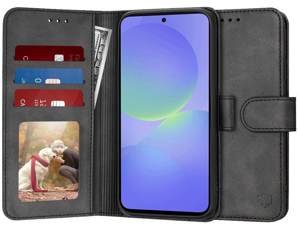 Techsuit Diary Book Wallet Klapphlle fr Samsung Galaxy A36 - Schwarz