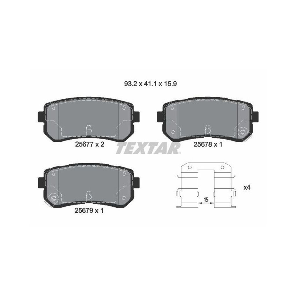 Textar Bremsbeläge hinten für Kia Picanto