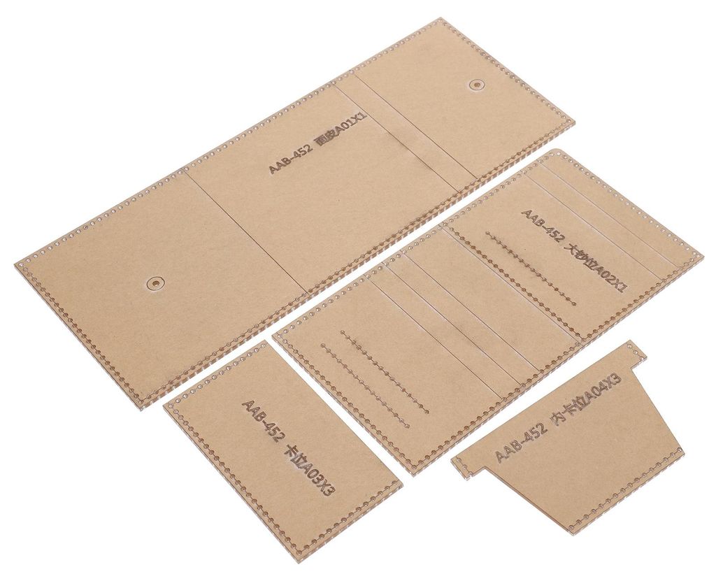 Wallet Tailoring Template Acrylic Short TripleFold Purse Stencil Pattern Leather Craft DIY Mould Tool