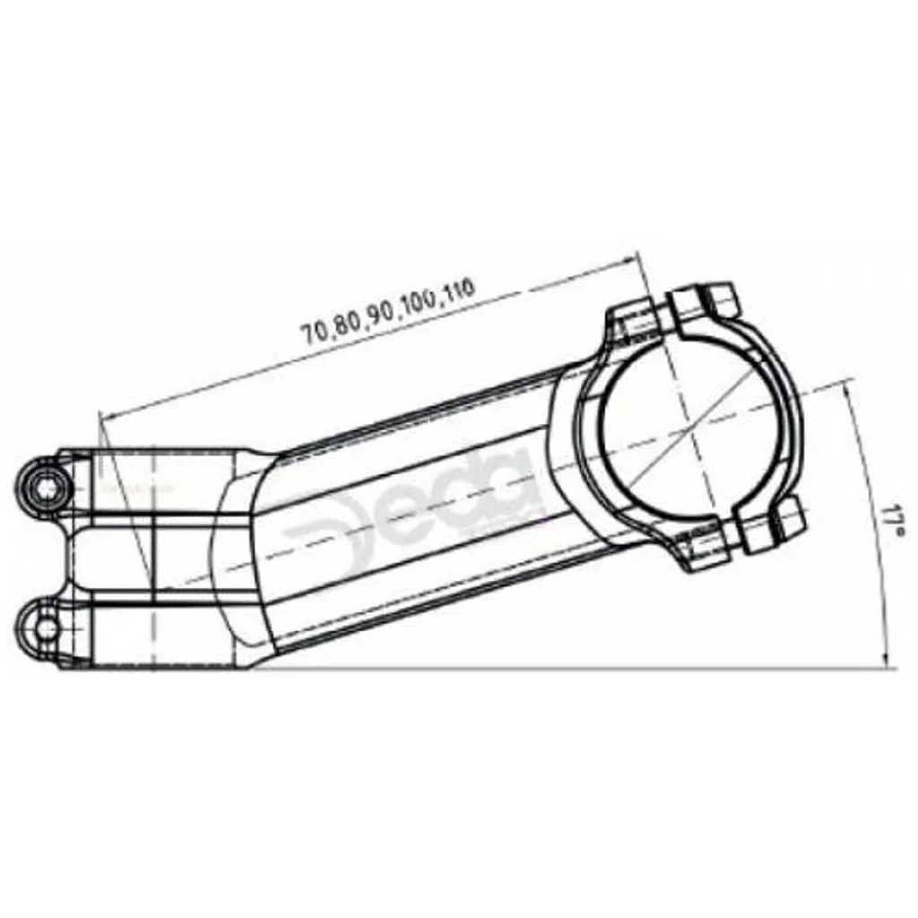 Potence vélo Deda Zero 31.8 mm Argent 110 mm correction position dos