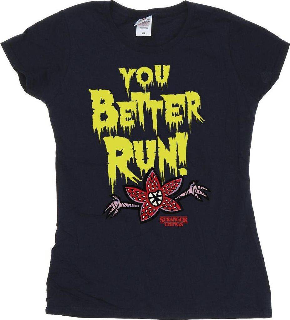 Netflix - "Stranger Things You Better Run" T-Shirt für Produktbild 