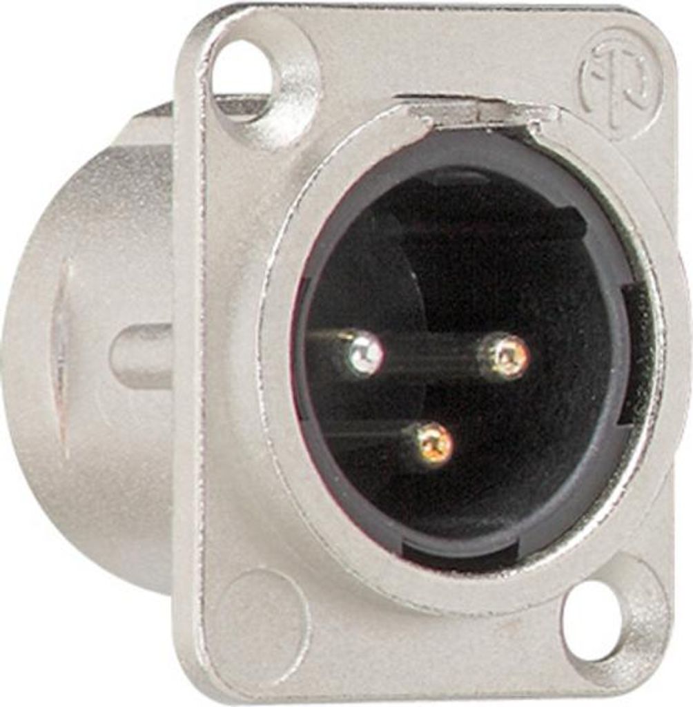 XLR D-Serie Flanschstecker 3-pol Zubehör 003700