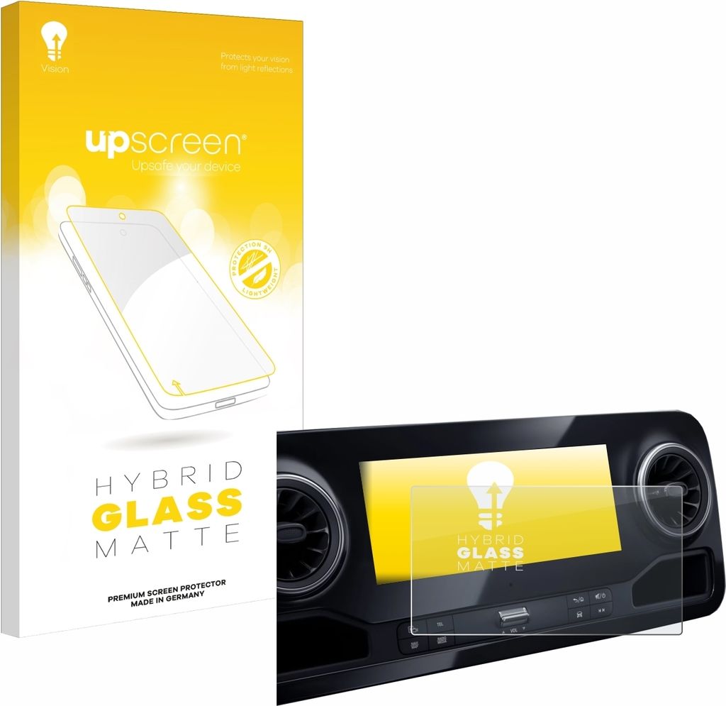 upscreen Entspiegelungs Schutzglas für Mercedes-Benz Sprinter 2018 MBUX 7" Schutzfolie Panzer Folie Glas Display Schutz matt